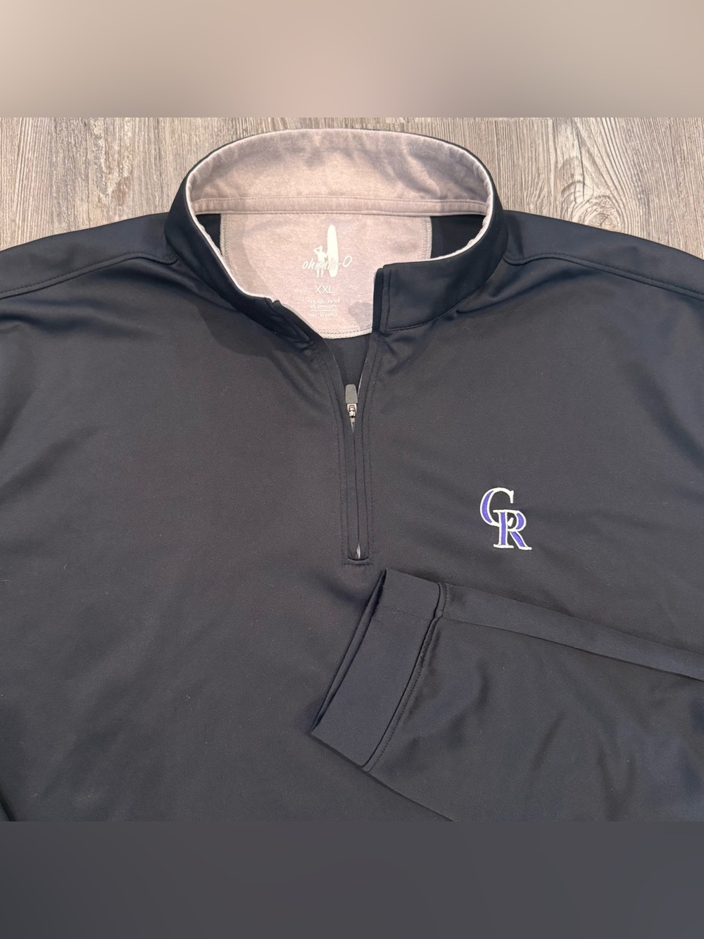 Johnnie-O Colorado Rockies MLB 1/4 Zip Pullover Men XXL Black Performance - Picture 3 of 9